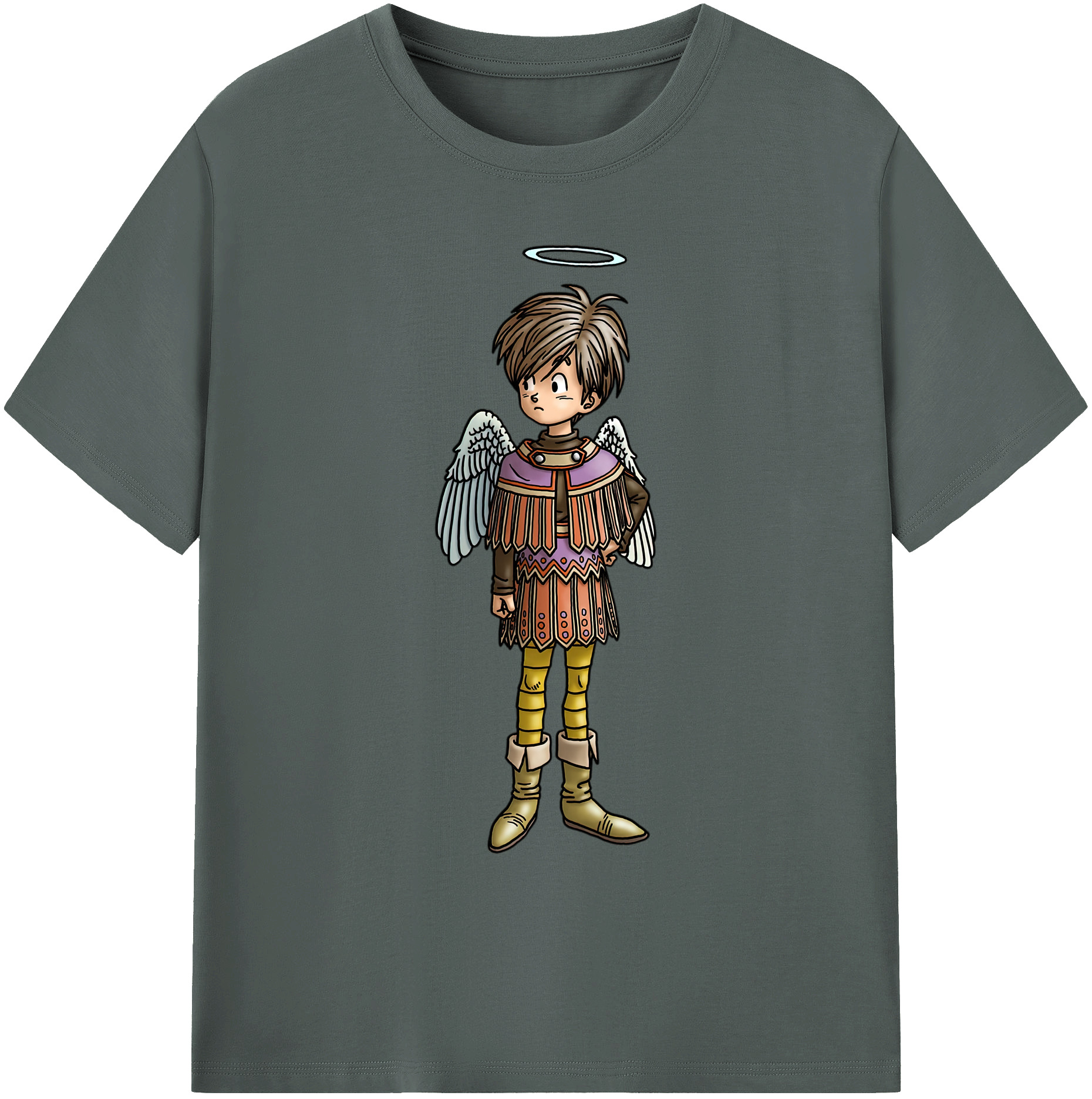 （画像用） ドラゴンクエスト Doragon Kuesuto Dragon Quest 綿100％ メンズ半袖Tシャツ｜肌触りやわらか＆通気性